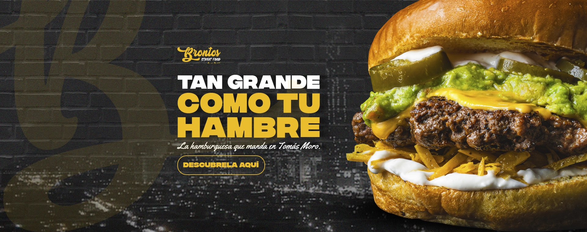 Burgers 150 g jugosas y gigantes, pollo crispy y papas XL — Brontos